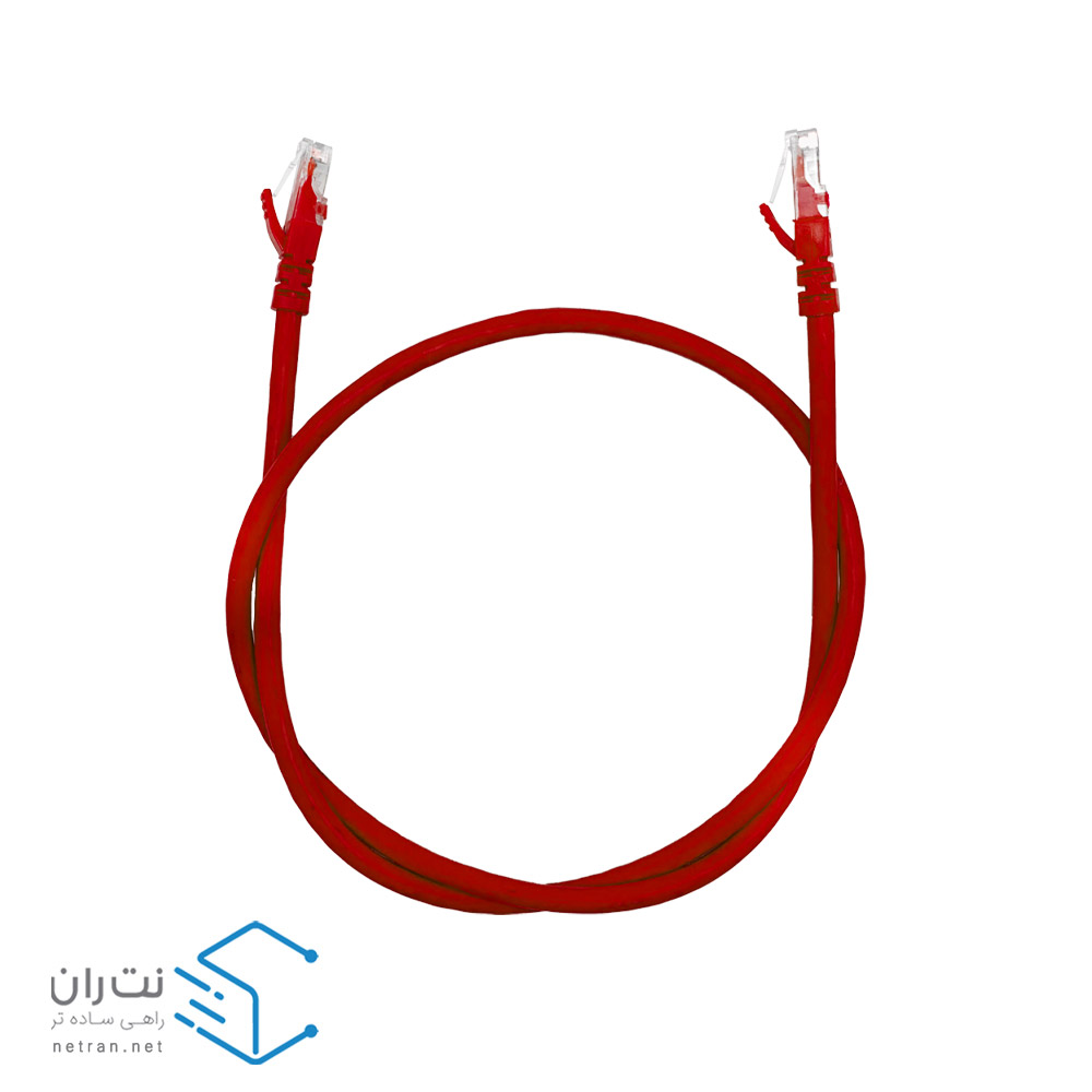 قیمت و خرید پچ کورد لگراند Cat6 UTP روکش PVC قرمز 1 متری | نت ران